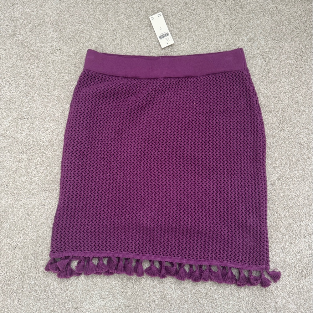 Celandine Crochet Tasssel Mini Skirt